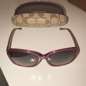 Dark Pink/Cherry Coach Sunglasses